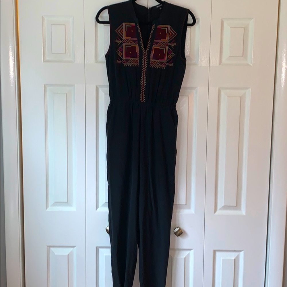 Madewell Silk Black Jumpsuit